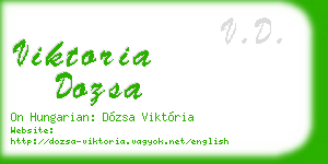 viktoria dozsa business card